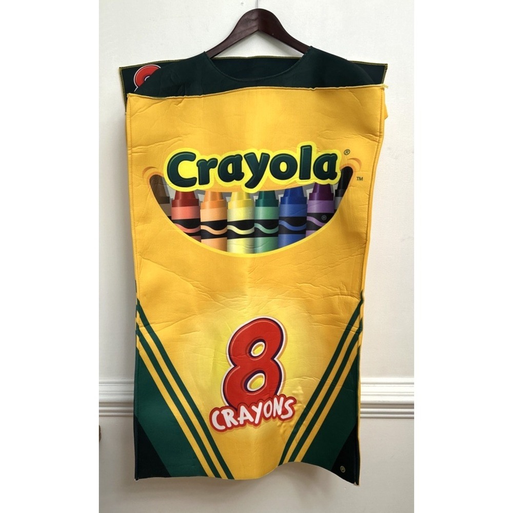 Crayola 8 Count Crayon Box Costume Adult OSFM Halloween Dress Up